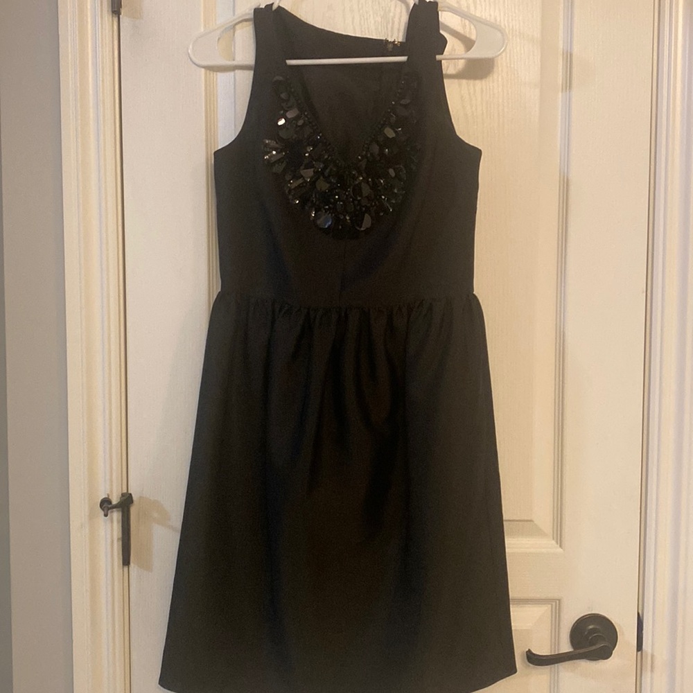 Black Kate Spade Dress with beading around neck
